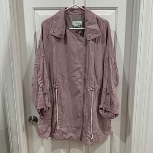 Anthropologie Danuta Cupro Lilac Utility Jacket 1X Worn once- Like New!